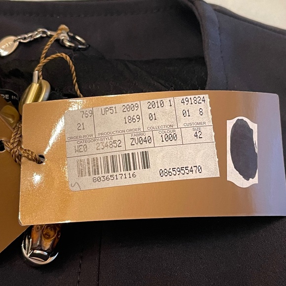 NWT! Gucci Cropped Cotton Jacket With Bamboo Buttons - Picture 6 of 16